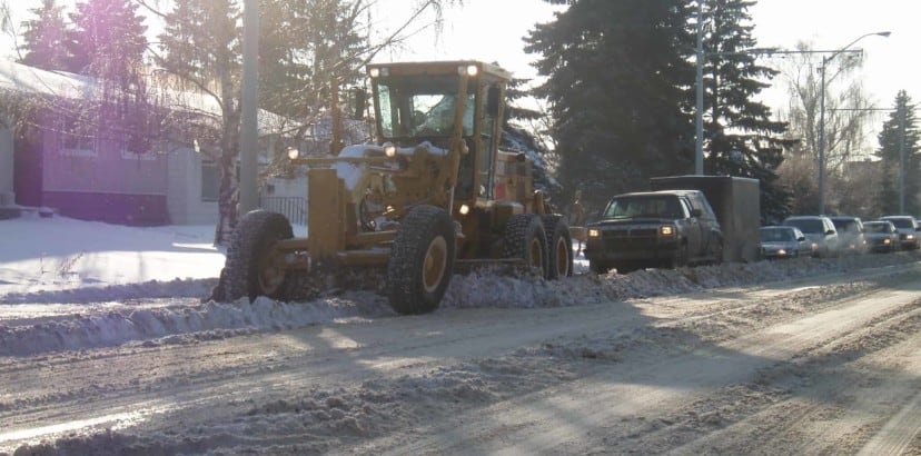 Clearing roads and sidewalks during winter