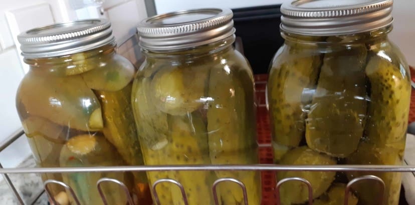 Preserving and canning food fills the pantry