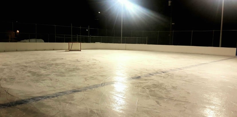 The beauty of community rinks at night