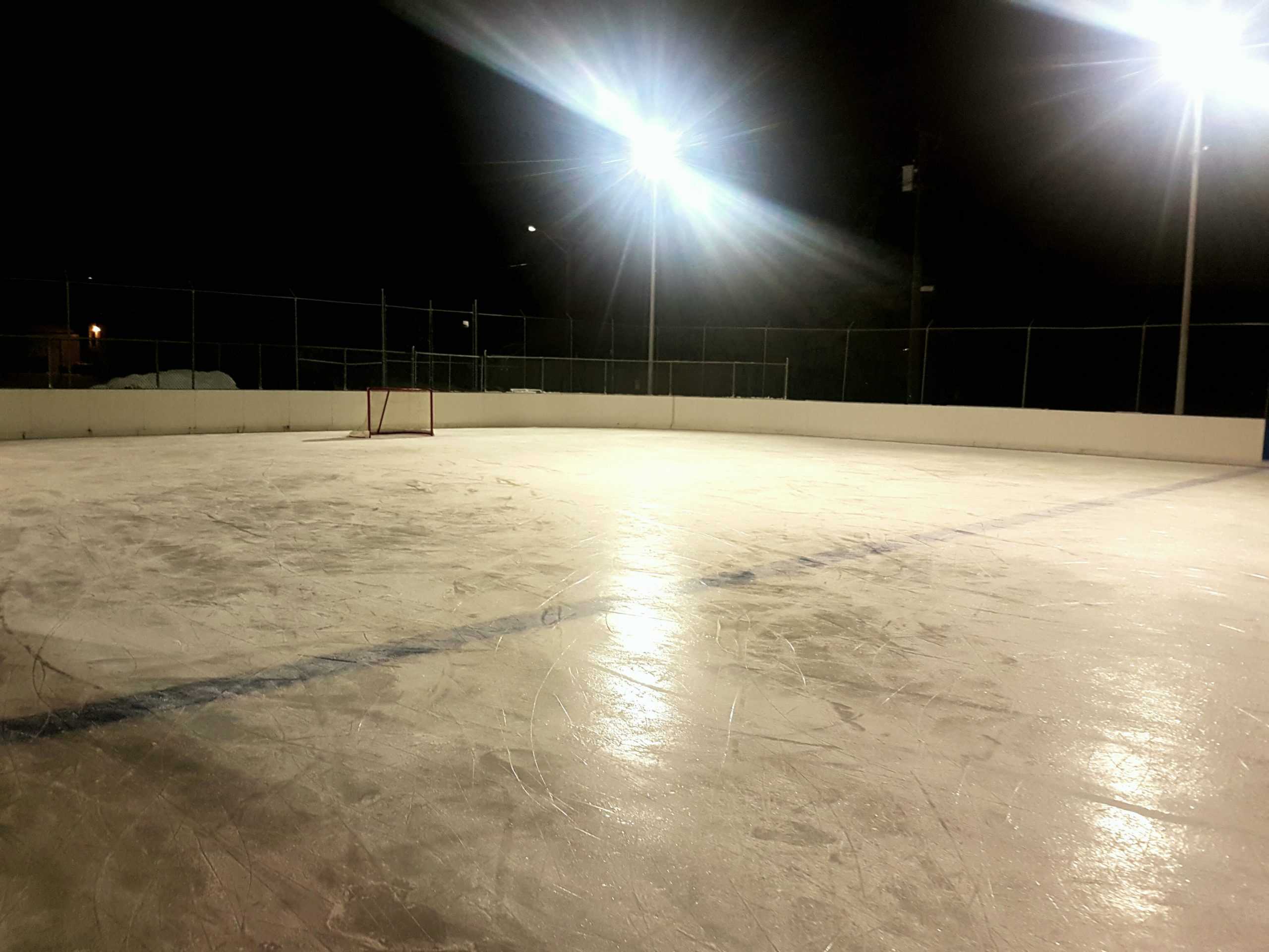 The beauty of community rinks at night