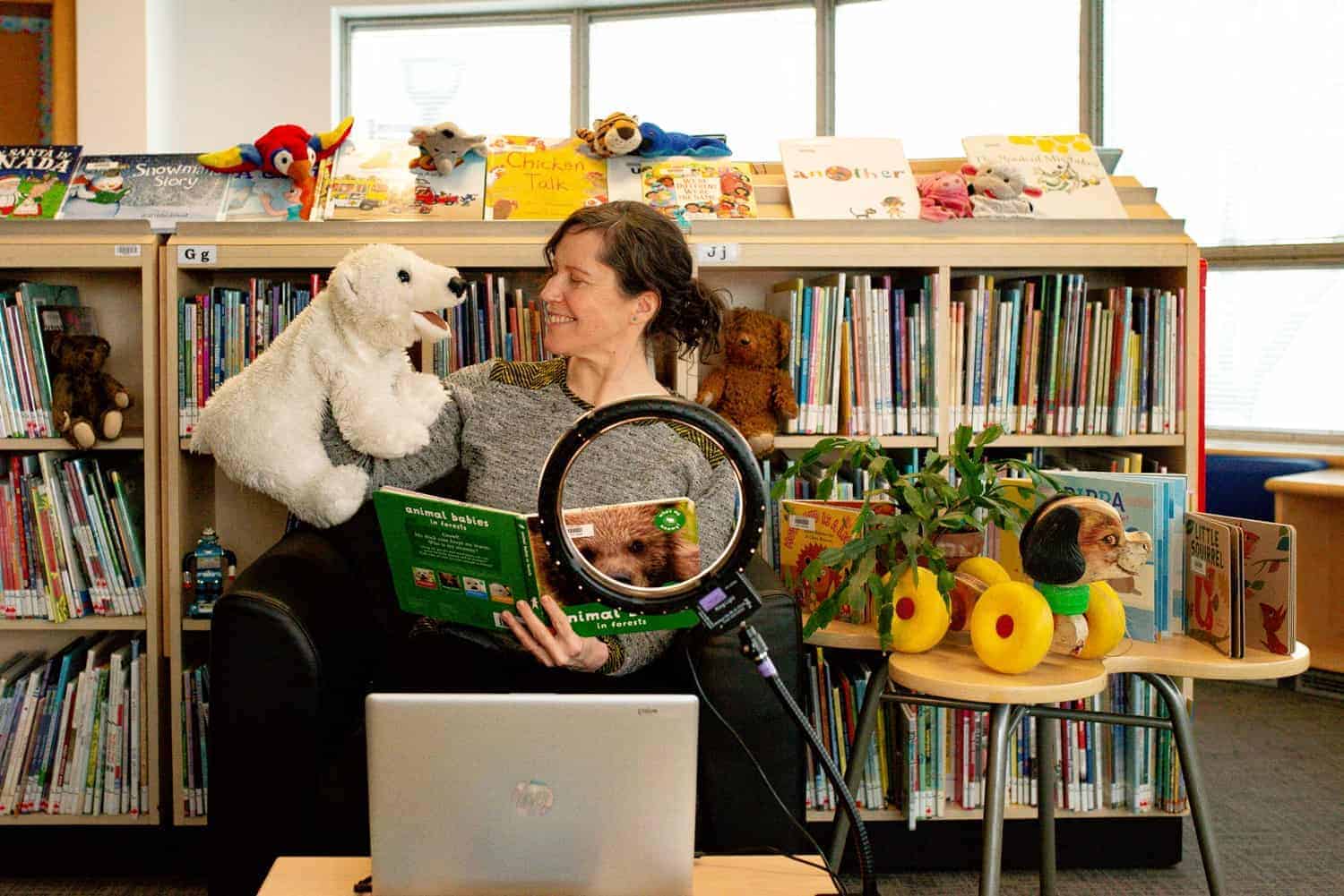 Library patrons can take in digital and online resources and entertainment, like Baby Laptime on EPL from Home on YouTube. | Edmonton Public Library